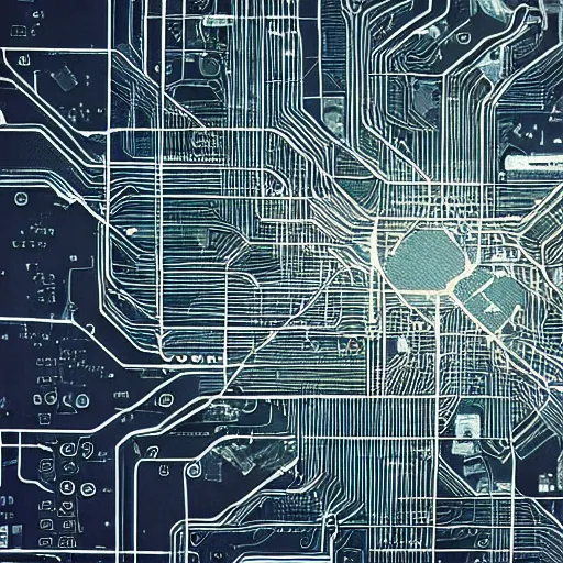 Image similar to map of new york made as an electronic circuit board, 4 k photorealism, trending on unsplash