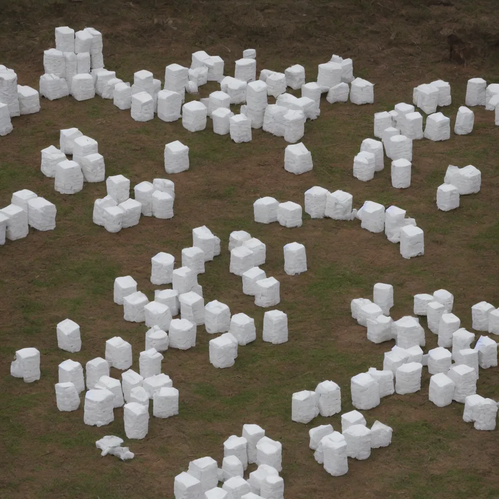 Prompt: feudal Japan marshmallow fortress