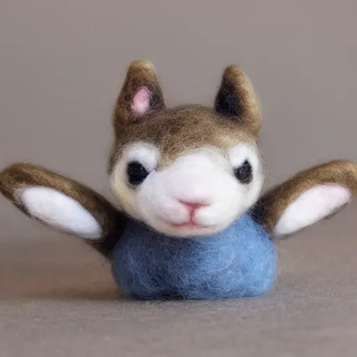 Image similar to a needle felted dratini, needle felting art.