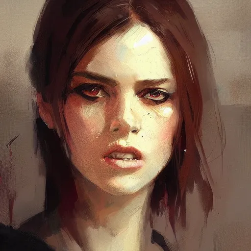 Image similar to Female Portrait. Art by Greg Rutkowski.