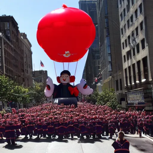 Prompt: a Macy’s Parade balloon of Bill Clinton