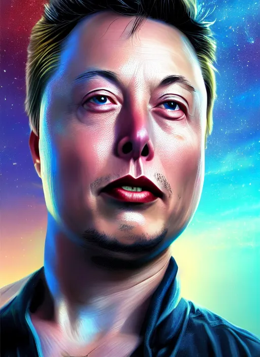 Prompt: ( ( ( hyperrealist cg an epic fantasy comic book style portrait painting of elon musk ) ) ) by ed binkley, spacex, mars mission, fantasy, photorealistic, octane render, vibrant colors, unreal engine, dynamic lighting, perfect factions, very detailed faces, trending on artstation, poster, volumetric lighting, 4 k, award winning