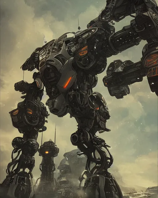 Image similar to mecha tiger, alien base, machines, scifi, atmosphere, cinematic, artstation, highly detailed, art by amir zand and max schiller