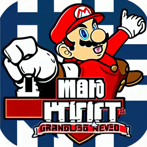 Image similar to mario in style of grand theft auto