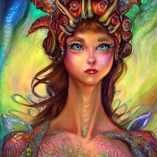 Prompt: a xenomorph fairy princess by senior concept artist josephine wall, high resolution, trending on artstation