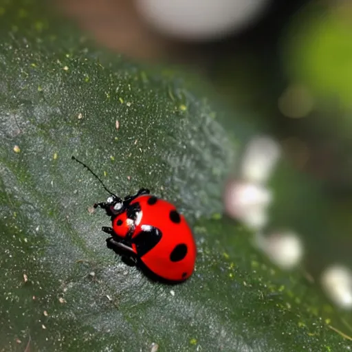 Prompt: godzilla sized ladybug in a city