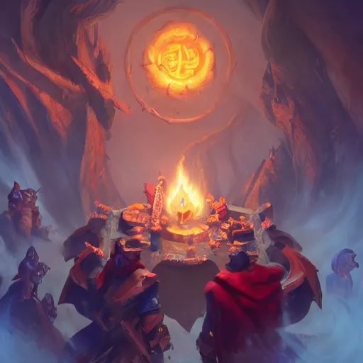 Image similar to magic ritual, ritual, magic smoke everywhere, magic cross, magic ritual, ritual, bright art masterpiece artstation. 8 k, sharp high quality artwork in style of jose daniel cabrera pena and greg rutkowski, concept art by tooth wu, blizzard warcraft artwork, hearthstone card game artwork