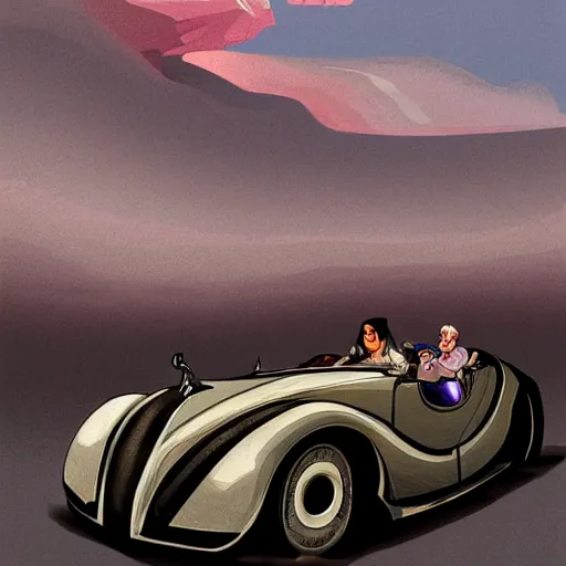 Image similar to epic portrait bugatti cars in cool roads, desert, shiny car, sunny weather, digital painting, artstation, concept art, soft light, hdri, smooth, sharp focus, illustration, fantasy, intricate, elegant, highly detailed, D&D, matte painting, in the style of Greg Rutkowski and Alphonse Mucha and artemisia, 8k, highly detailed, jurgens, rutkowski, bouguereau, pastoral, rustic, georgic, detailed concept art, illustration, colorful pastel, painting, detail, ultra detailed, digital art, 4K,