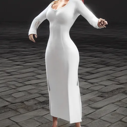 Image similar to muscular oiled woman wearing white ao dai back, fat, ultra realistic, concept art, intricate details, highly detailed, photorealistic, octane render, 8 k, unreal engine.