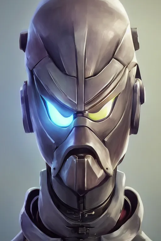 Image similar to epic mask helmet robot ninja portrait stylized as fornite style game design fanart by concept artist gervasio canda, behance hd by jesper ejsing, by rhads, makoto shinkai and lois van baarle, ilya kuvshinov, rossdraws global illumination radiating a glowing aura global illumination ray tracing hdr render in unreal engine 5