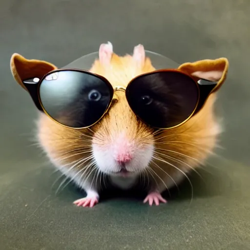 Prompt: hamster wearing ray bans