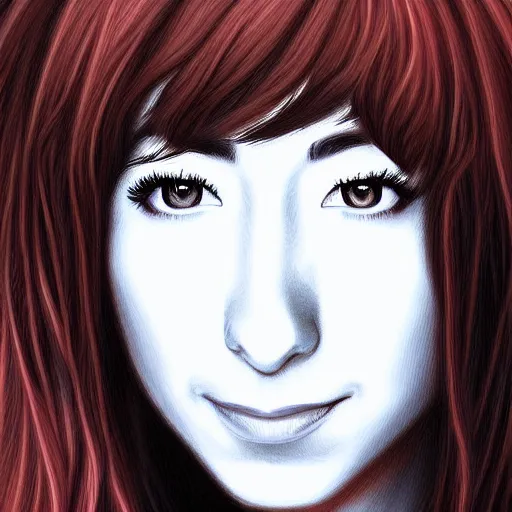 Image similar to portrait of Christina Grimmie, highly detailed, centered, solid color background, digital painting