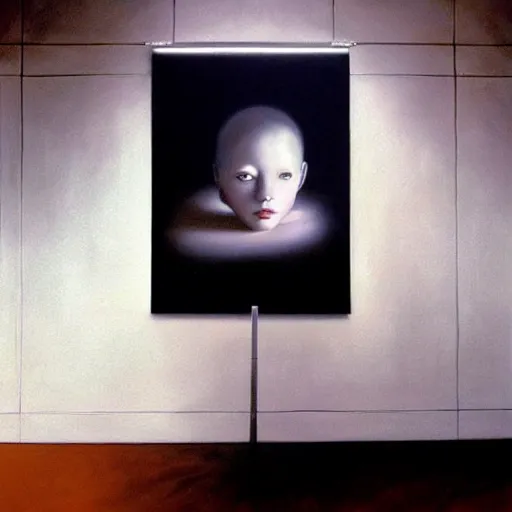 Image similar to a painting by Gottfried Helnwein