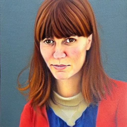 Prompt: a french and swedish woman with brown bangs, photorealistic, character portrait by jane freilicher, pinterest contest winner, regionalism, contest winner, academic art