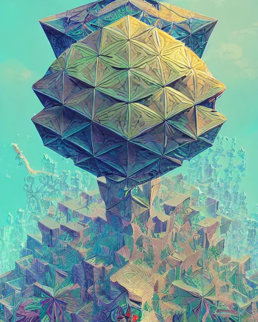 Prompt: highly detailed vfx of icosahedron, global illumination, detailed and intricate environment by james jean, liam brazier, petros afshar, victo ngai and tristan eaton