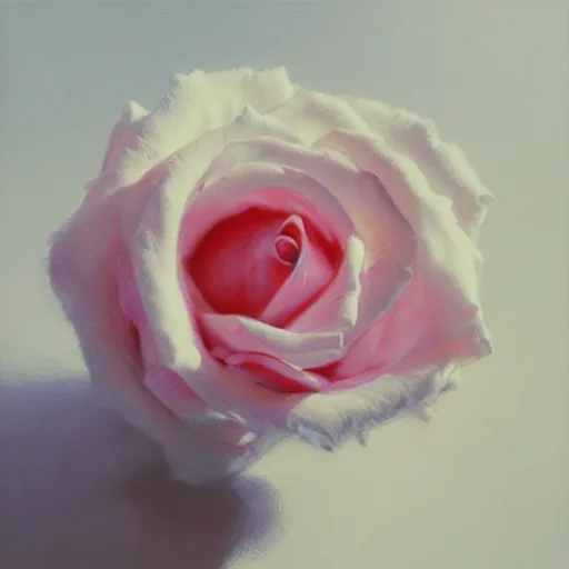 Prompt: hyperrealistic rose, close shot, white background, by ruan jia and greg rutkowski