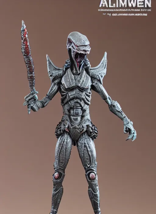 Image similar to 80mm resin detailed miniature of a Alien warrior, Product Introduction Photos, 4K, Front view, Full body