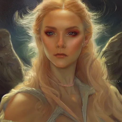 Prompt: a painting in the style of charlie bowater and in the style of donato giancola. smooth, sharp focus, semi - realism.