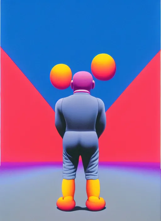 Image similar to the end by shusei nagaoka, kaws, david rudnick, airbrush on canvas, pastell colours, cell shaded, 8 k