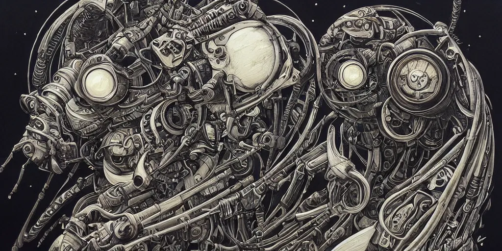 Image similar to a beautiful painting of robot by aaron horkey, trending on artstation