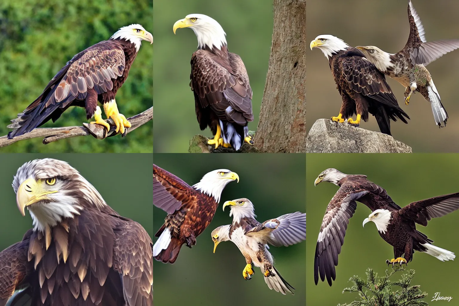 An aerial photo from above a flying Harpy Eagle