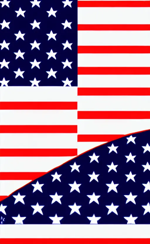 Image similar to surreal american flag illustration