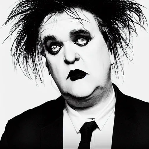 Prompt: robert smith mixed with morrissey