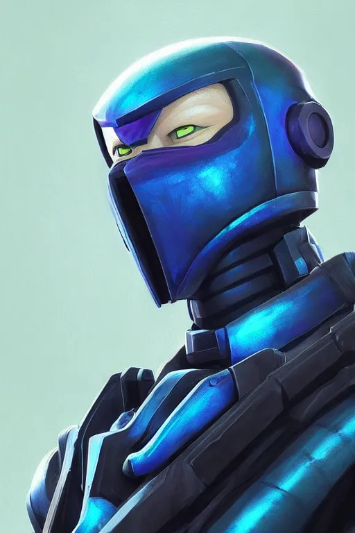 Image similar to epic mask helmet robot ninja portrait stylized as fornite style game design fanart by concept artist gervasio canda, behance hd by jesper ejsing, by rhads, makoto shinkai and lois van baarle, ilya kuvshinov, rossdraws global illumination radiating a glowing aura global illumination ray tracing hdr render in unreal engine 5