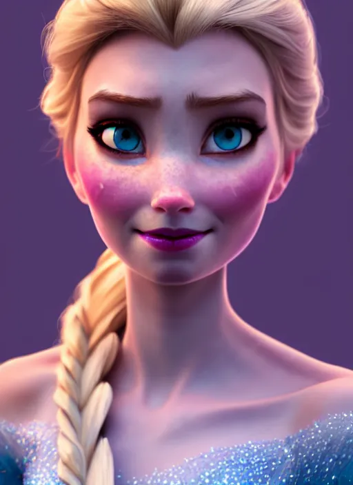 Prompt: Elsa from Frozen, au naturel, hyper detailed, digital art, trending in artstation, cinematic lighting, studio quality, smooth render, unreal engine 5 rendered, octane rendered, art style by klimt and nixeu and ian sprigger and wlop and krenz cushart