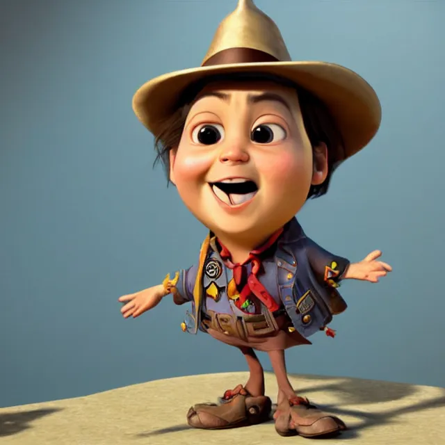 Image similar to johnny depp as a pixar disney character from up 2 0 0 9 unreal engine octane render 3 d render photorealistic