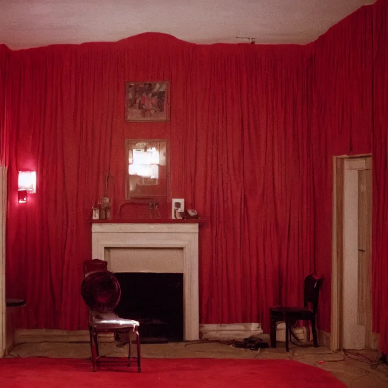 Image similar to The Red Room in Twin Peaks.