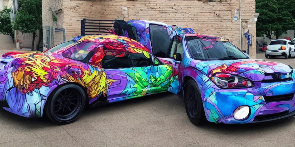 Image similar to harem, anime car wrap