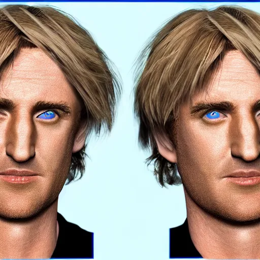 Image similar to a texture map for a character model of owen wilson