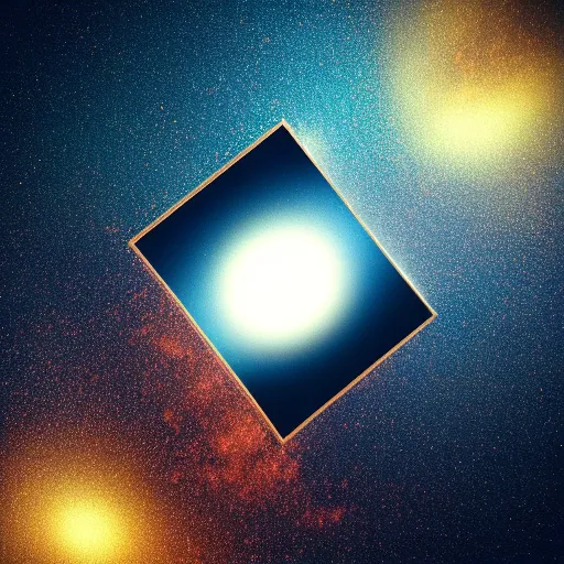 Prompt: The universe in a cube in a circle in a triangle Octane & Unreal Engine 4 & f1.4 Photography.