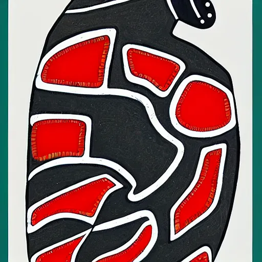 Prompt: whale. style of haida gwaii, pacific northwest coast, formline, native art, tribal art, clean