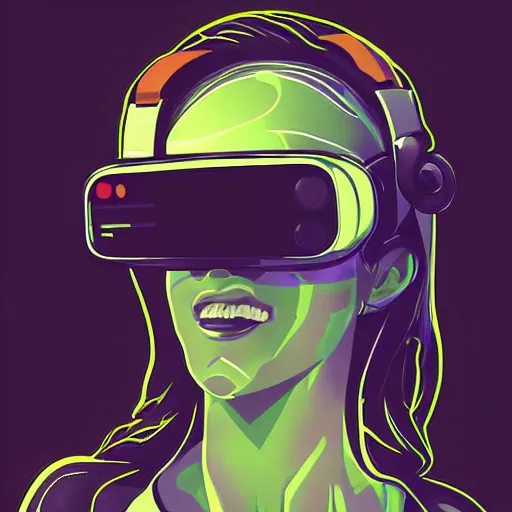 Image similar to portrait of a futurist soccer player with vr headset, cyberpunk, electronic, colored, beautiful, science fiction, devient art