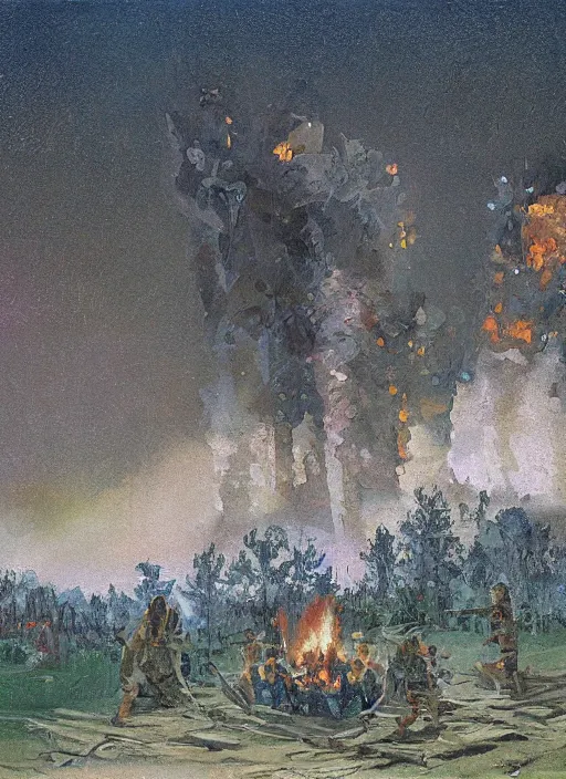 Image similar to camp fire by paul lehr