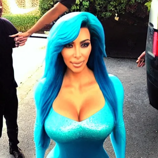 Prompt: Kim Kardashian as Ariel the Little Mermaid