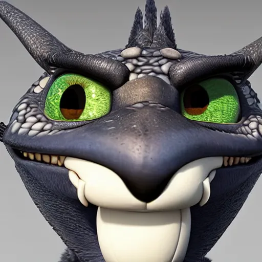 Prompt: close up headshot extremely detailed Concept, 3d render sheet Dragon concept artwork character design by Disney Pixar, in the style of ‘how to train your dragon’, ‘luca’, ‘zootopia’, ‘raya and the last dragon’ etc, high detail, detailed feathers, textures, scales and fur, 3d render, beautiful cinematic, villain character iconic design