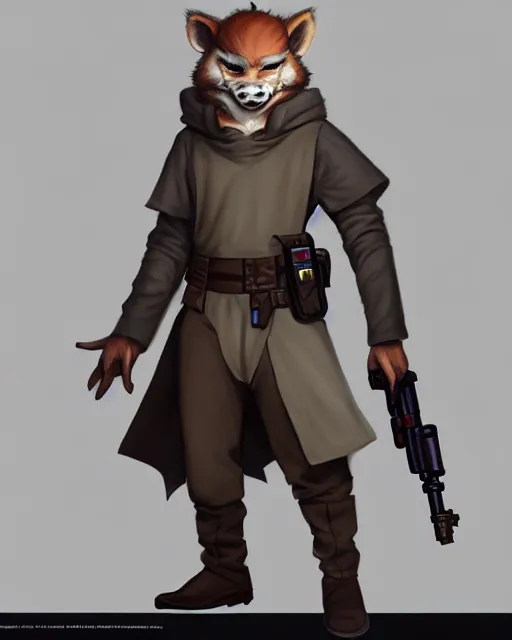 Prompt: character concept art of a handsome male anthropomorphic starwars furry | | cute - fine - face, pretty face, key visual, realistic shaded perfect face, fine details by stanley artgerm lau, wlop, rossdraws, james jean, andrei riabovitchev, marc simonetti, and sakimichan, trending on artstation