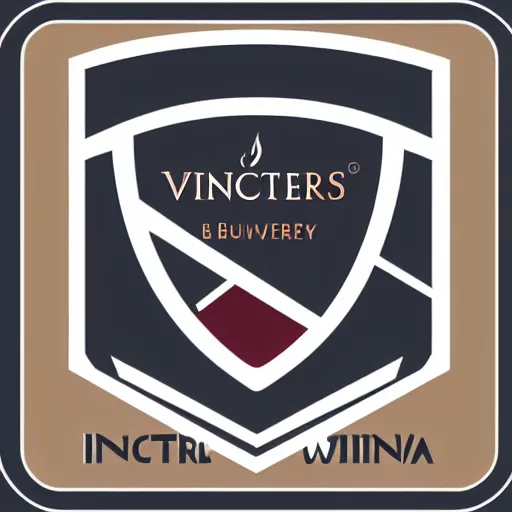 Image similar to a vector logo of a wine business, illustrator