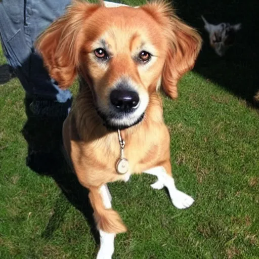 Prompt: a dog that looks like Willem Dafoe