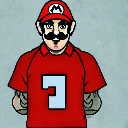 Prompt: Portrait of Trevor philips as Mario