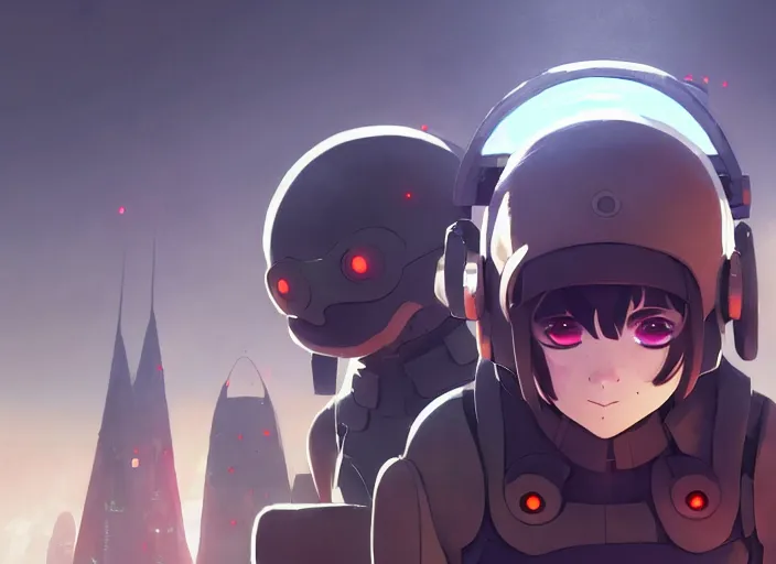 Prompt: moles dressed in spy gear, details, futuristic, epic, destroyed city, landscape illustration concept art anime key visual trending pixiv fanbox by wlop and greg rutkowski and makoto shinkai and studio ghibli and kyoto animation symmetrical facial features