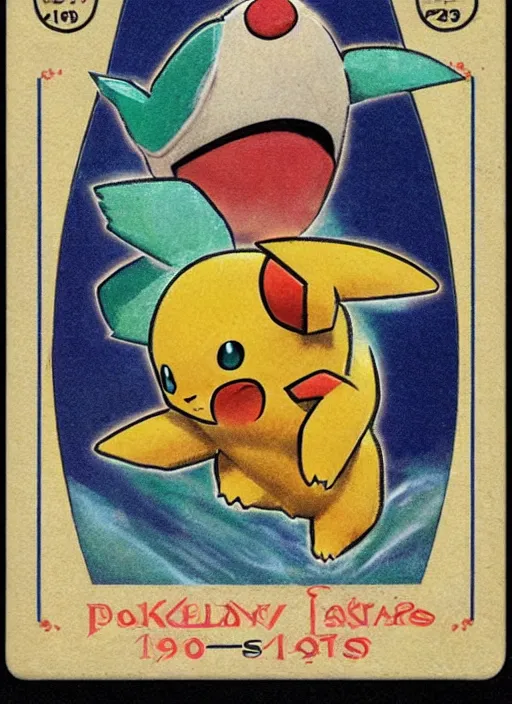 Image similar to a single pokemon card art from 1 9 2 0's award winning art