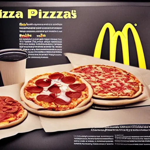 Image similar to mcdonalds pizza advertisement, award winning photography