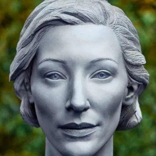 Prompt: sculpture of cate blanchett , by Augusts Rodin photorealism