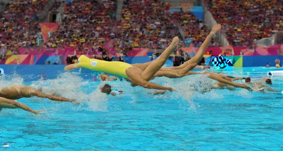 Image similar to olympic swimming in sand