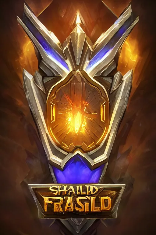 Image similar to shield fantasy epic legends game icon stylized digital illustration radiating a glowing aura global illumination ray tracing hdr fanart arstation by ian pesty and katarzyna da „ bek - chmiel