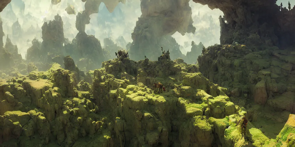 Image similar to huge cave ceiling clouds made of green earth towns, industry, steampunk villages castles, buildings inverted upsidedown mountain artstation illustration sharp focus sunlit vista painted by ruan jia raymond swanland lawrence alma tadema zdzislaw beksinski norman rockwell tom lovell alex malveda greg staples